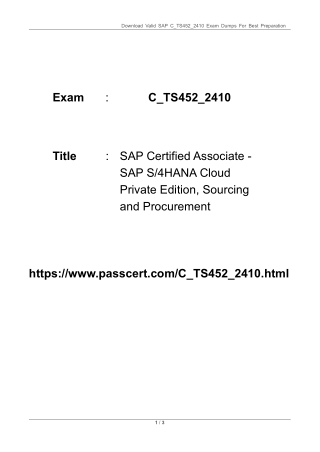 download valid sap c ts452 2410 exam dumps