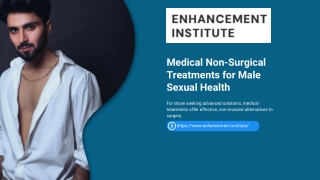 Medical Non-Surgical Treatments for Male Sexual Health