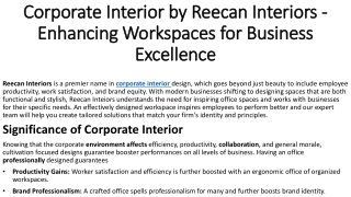 Corporate Interior That Motivate Innovative Success - Reecan Interiors
