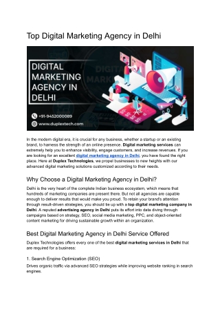 Top Digital Marketing Agency in Delhi_ Transform Your Business Online