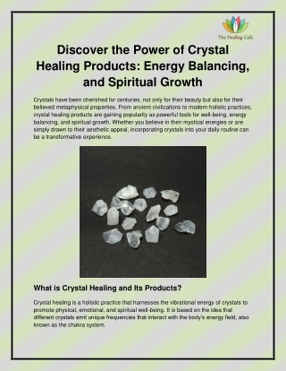 Crystal healing products