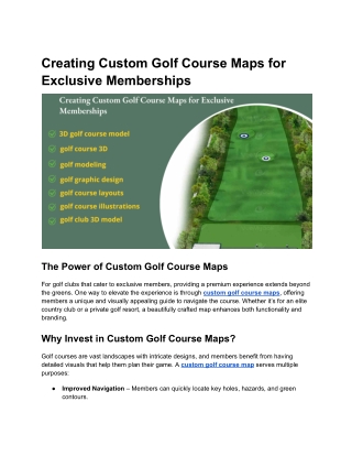 creating custom golf course maps for exclusive