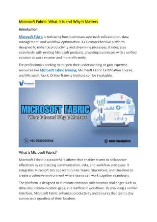 microsoft fabric what it is and why it matters