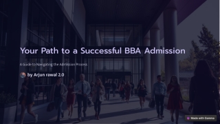 your path to a successful bba admission
