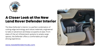 Defender Interior Perfection