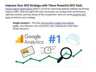 Improve Your SEO Strategy with These Powerful SEO Tools