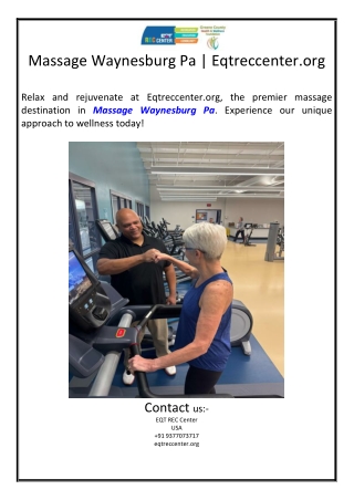 Massage Waynesburg Pa | Eqtreccenter.org