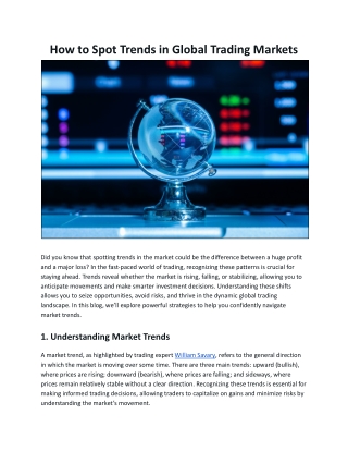 Spot Market Trends for Smart Trading
