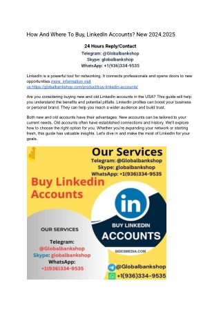 how and where to buy linkedin accounts new 2024