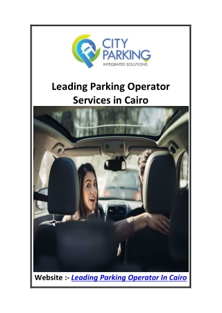 Leading Parking Operator Services in Cairo