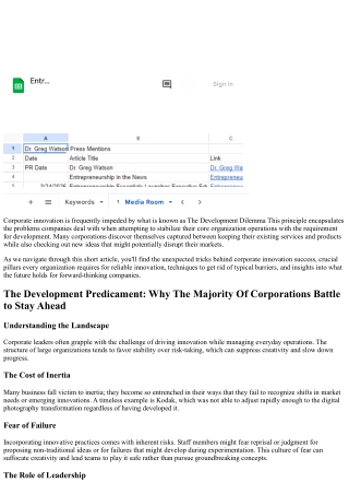 Secret Pillars of Innovation: Building a Strong Structure in Corporate Environme