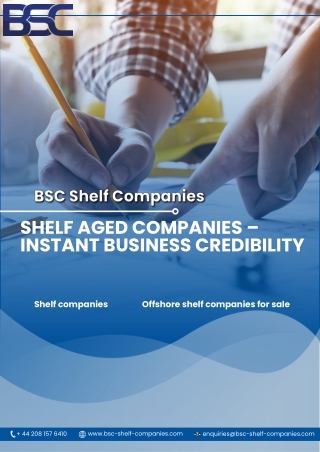 Shelf Aged Companies – Instant Business Credibility