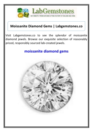 Moissanite Diamond Gems Labgemstones.co