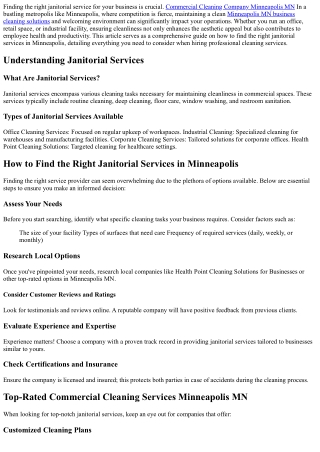 finding the right janitorial service for your