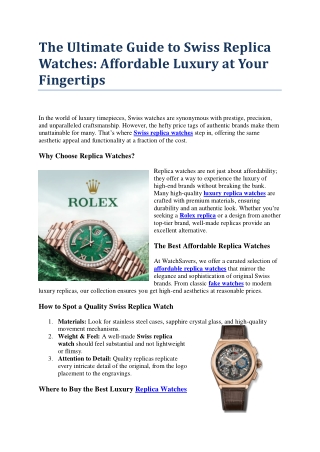Replica watches