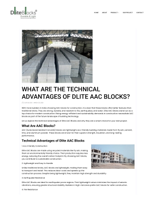 What are the Technical Advantages of Dlite AAC Blocks?