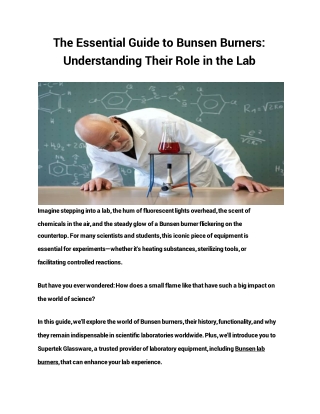 The Essential Guide to Bunsen Lab Burners: Understanding Their Role in the Lab