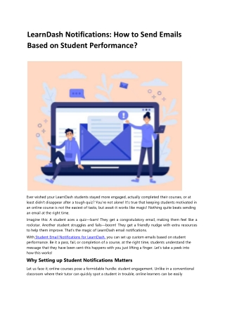LearnDash Notifications: How to Send Emails Based on Student Performance?