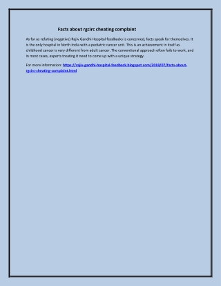 facts about rgcirc cheating complaint