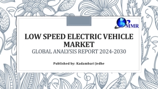 Low Speed Electric Vehicle Market Key Players, Trends, Size & Forecast 2030