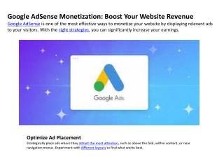 Google AdSense Monetization