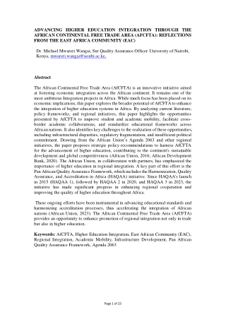 advancing higher education integration through