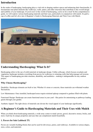 A Beginner’s Guide to Hardscaping Materials and Their Uses with Mulch