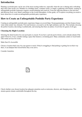 “How to Create an Unforgettable Poolside Party Experience”