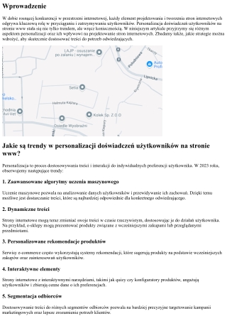 Jakie są trendy w personalizacji doświadczeń użytkowników na stronie www?