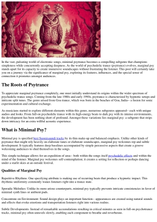 The Art of Very Little Psy: Searching For Depth in Simpleness