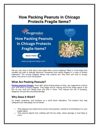 How Packing Peanuts in Chicago Protects Fragile Items