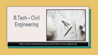 B.Tech - Civil Engineering