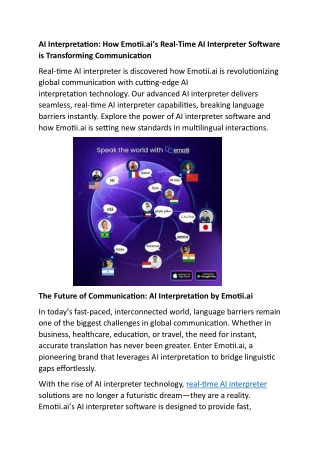 AI Interpretation: How Emotii.ai’s Real-Time AI Interpreter Software