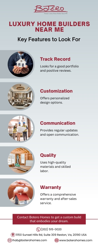 Luxury Home Builders Near Me: Key Features to Look For.