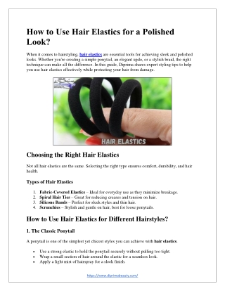 How to Use Hair Elastics for a Polished Look