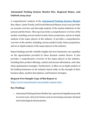 automated parking system market size regional