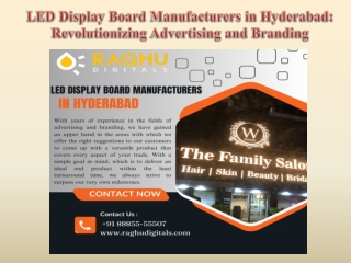 LED Display Board Manufacturers in Hyderabad Revolutionizing Advertising and Branding
