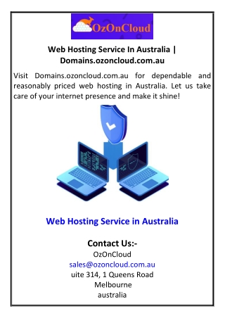 web hosting service in australia domains
