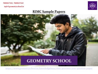 RIMC Sample Papers