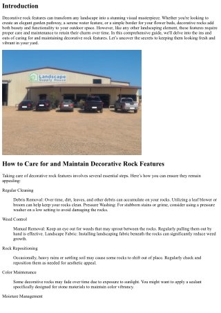 How to Care for and Maintain Decorative Rock Features