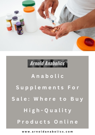 Anabolic Supplements For Sale: Where to Buy High-Quality Products Online