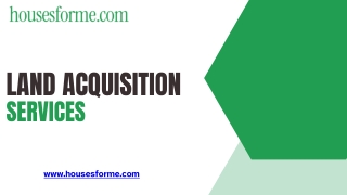 Get Trusted Land Acquisition Solutions for Investors