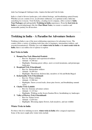 Ali Bedni Bugyal Trek - Location, Best Time & Distance
