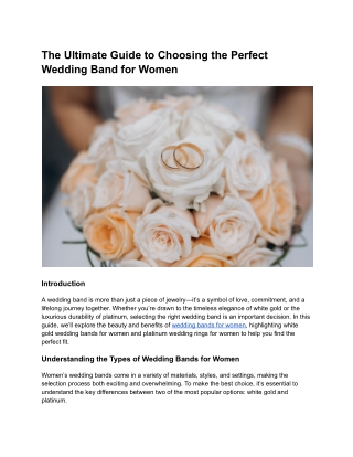 Platinum Wedding Rings for Women: A Timeless Investment