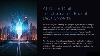 ai driven digital transformation recent