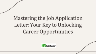 mastering the job application letter your key to unlocking career opportunities