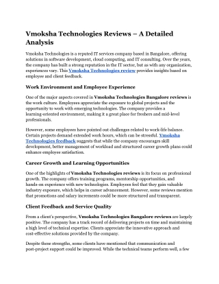 Vmoksha Technologies Reviews – A Detailed Analysis (1)