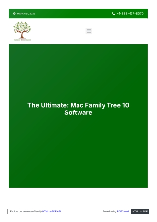 Mac Family Tree 10 Software