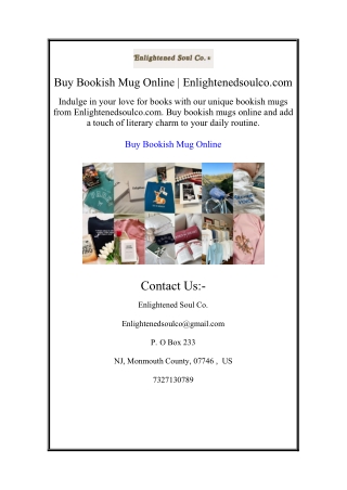 Buy Bookish Mug Online | Enlightenedsoulco.com