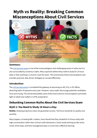 Myth vs Reality_ Breaking Common Misconceptions About Civil Services